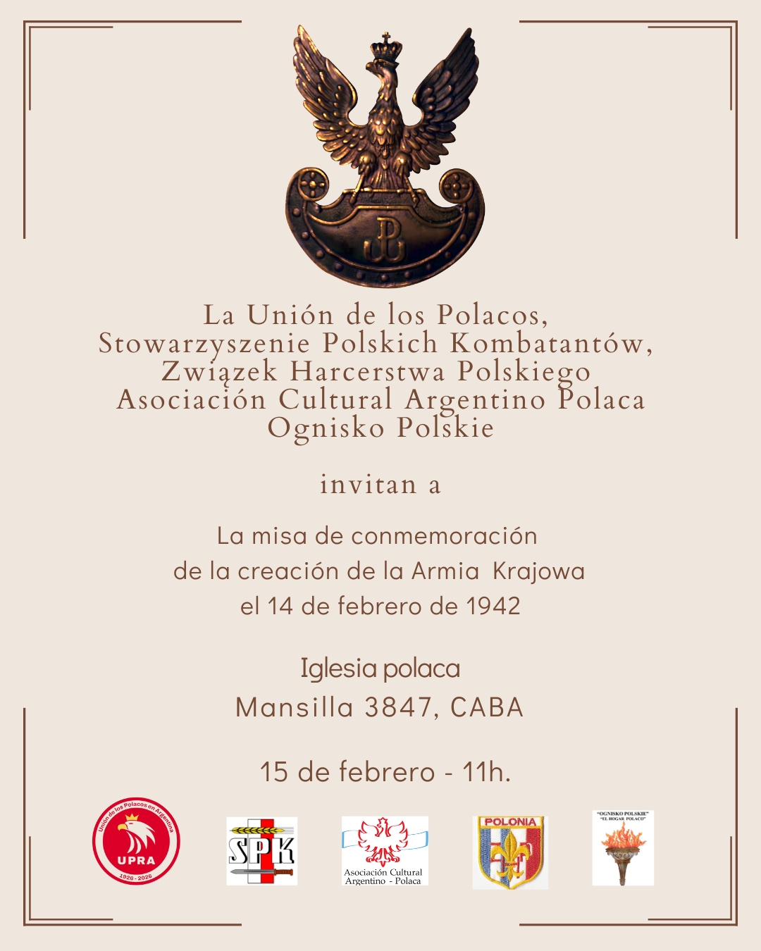 Misa en conmemoración de la creación de la Armia Krajowa